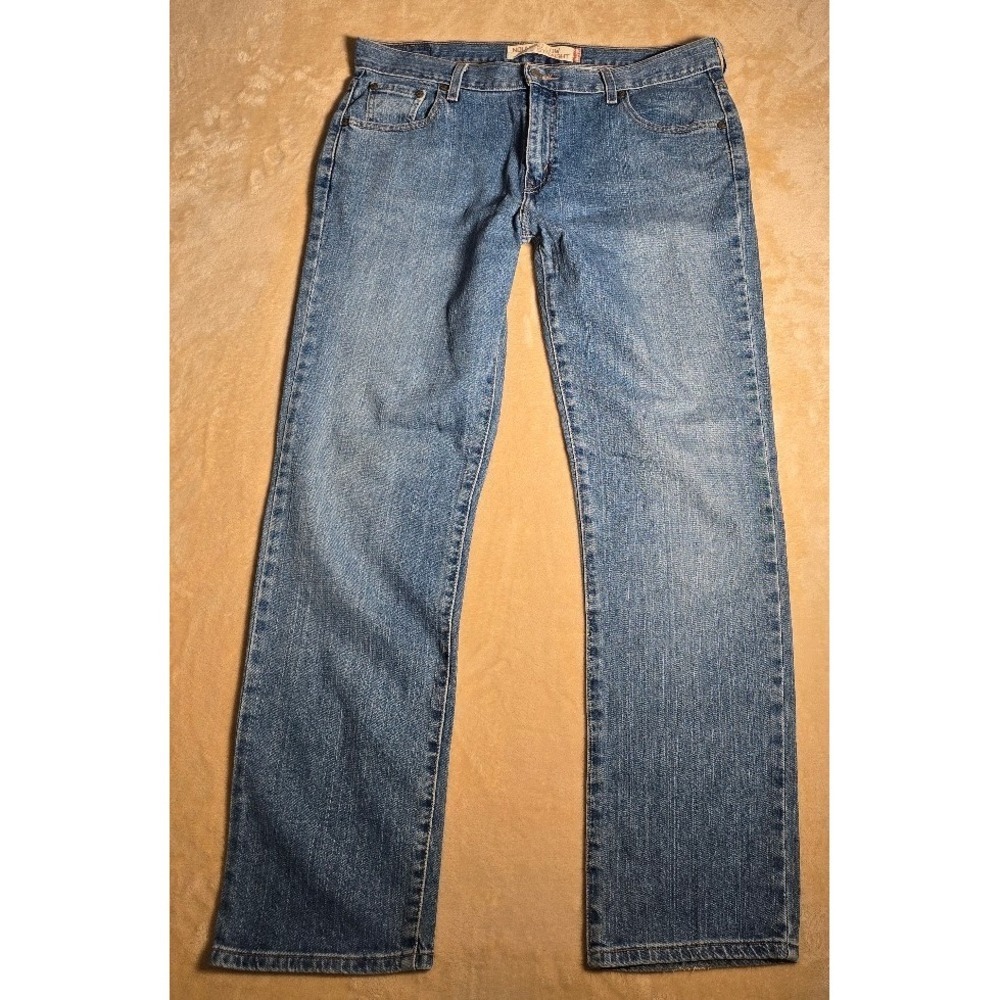 Levis 505 Nouveau Low Straight Jeans Womens 14M Medium Wash Faded Vintage Denim